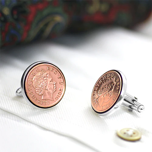 Sterling Silver Lucky Penny Cufflinks - Image 3