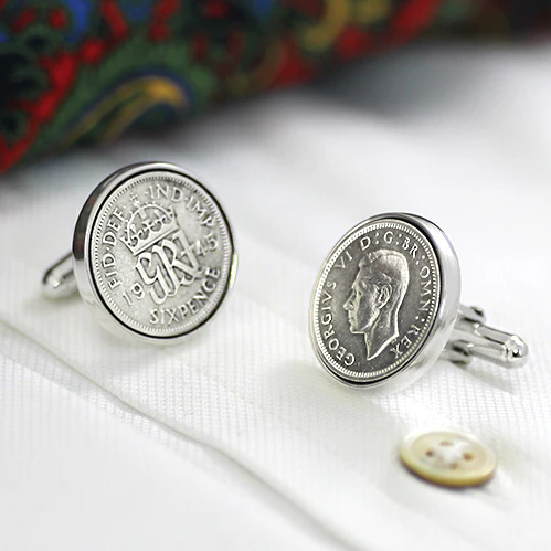 Sterling Silver Lucky Sixpence Cufflinks - Image 3