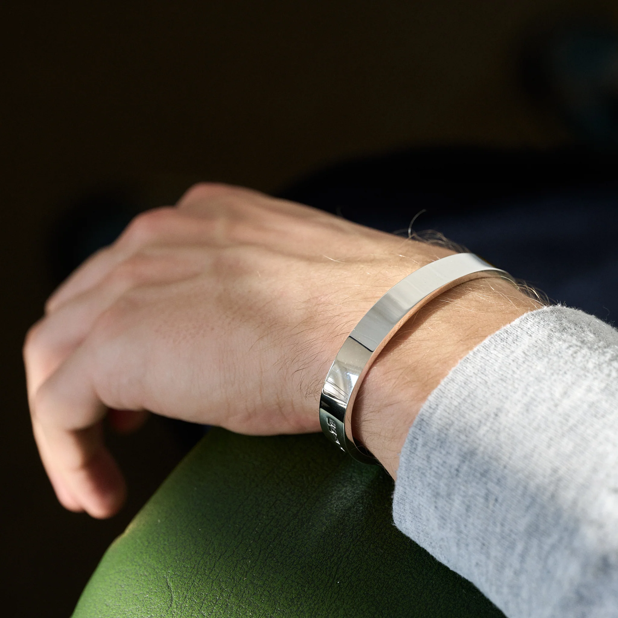 Mens Classic Sterling Silver Cuff No.4 - 9mm Heavy - Image 3