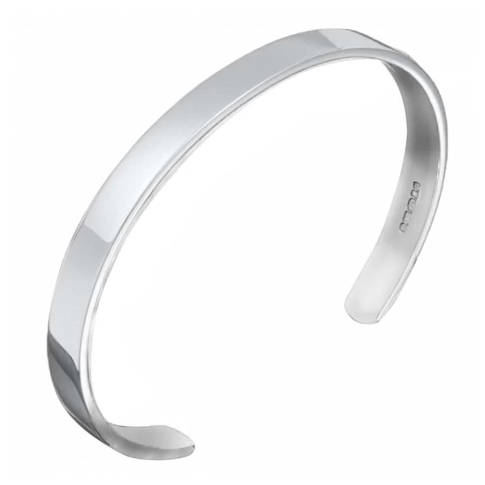 Men's Sterling Silver Cuff No.2 - 6mm Plain - Image 5