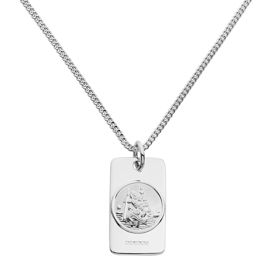 Mens St Christopher Necklace - Dog Tag - Image 5