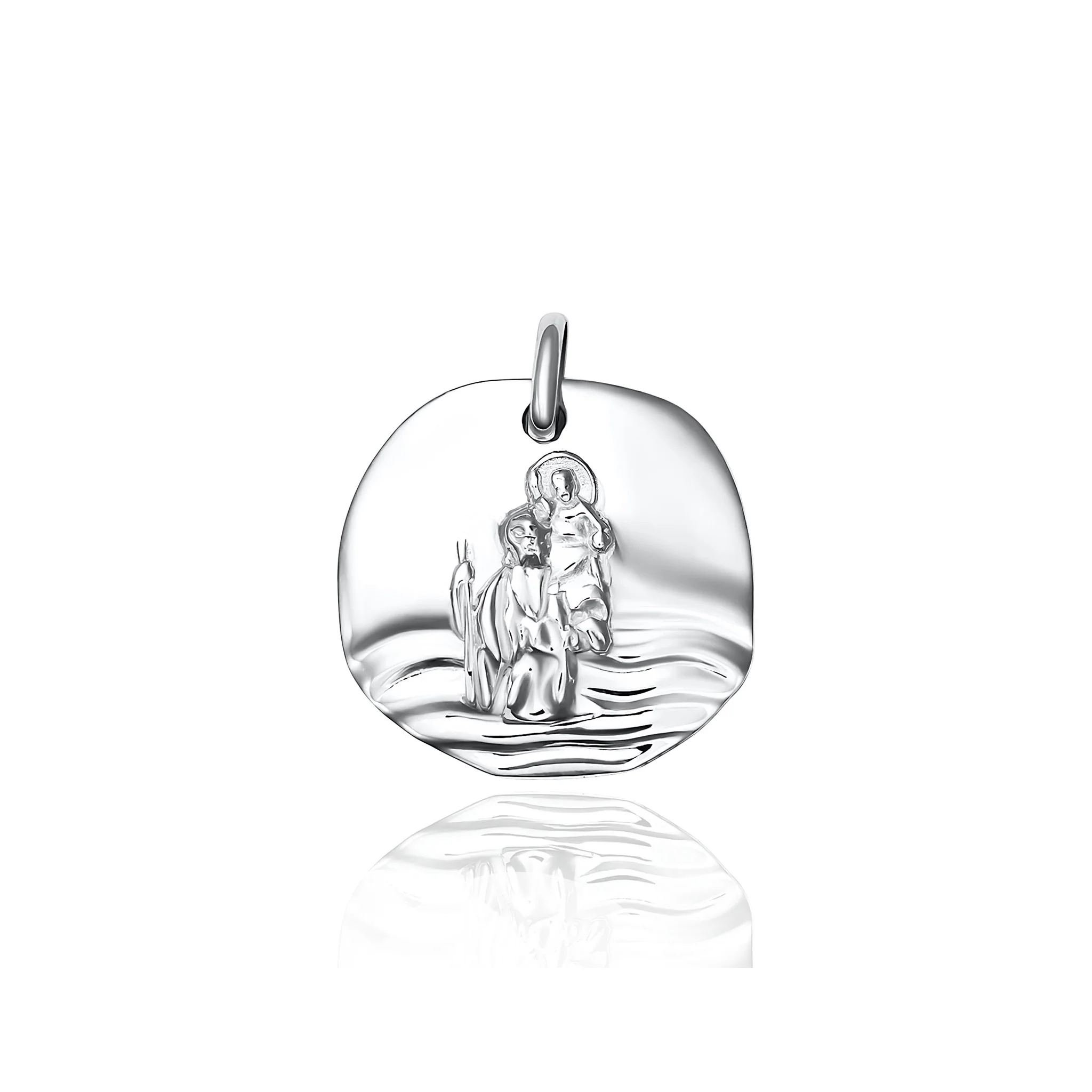 Sterling Silver Molten St Christopher Pendant - Image 5