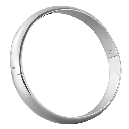 Oval Silver Bangle Hinged 8mm - Image 3