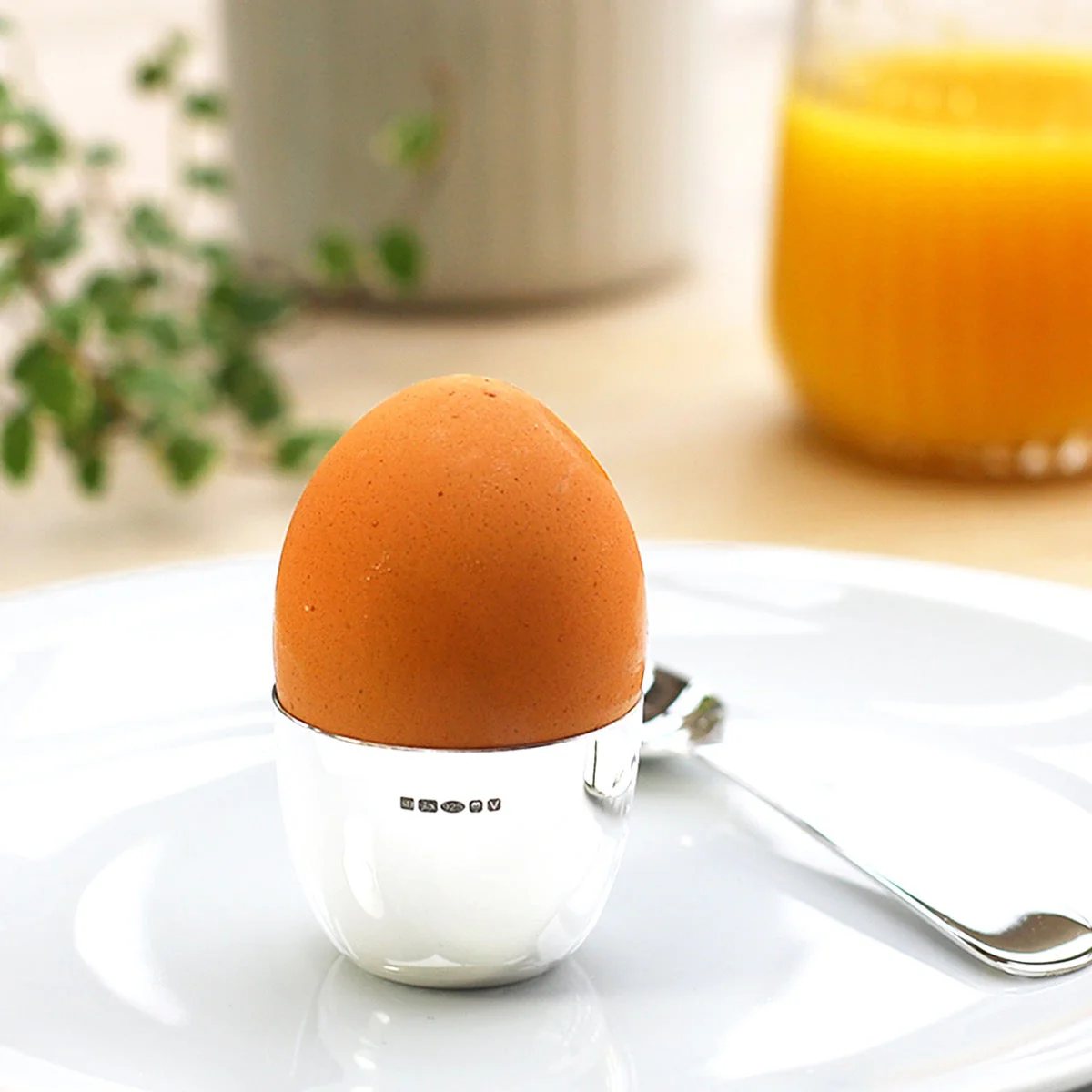 Modern Sterling Silver Egg Cup - Image 3