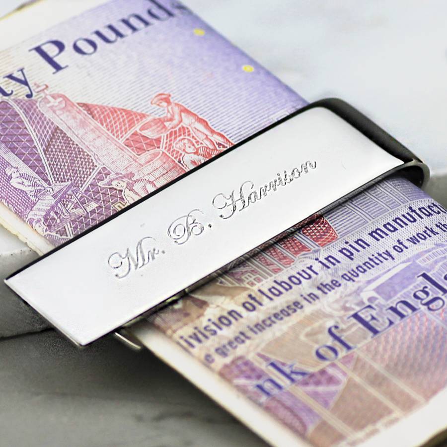Personalised Sterling Silver Money Clip - Image 2