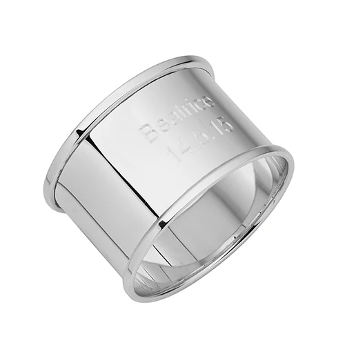 Round Silver Napkin Ring - Image 2