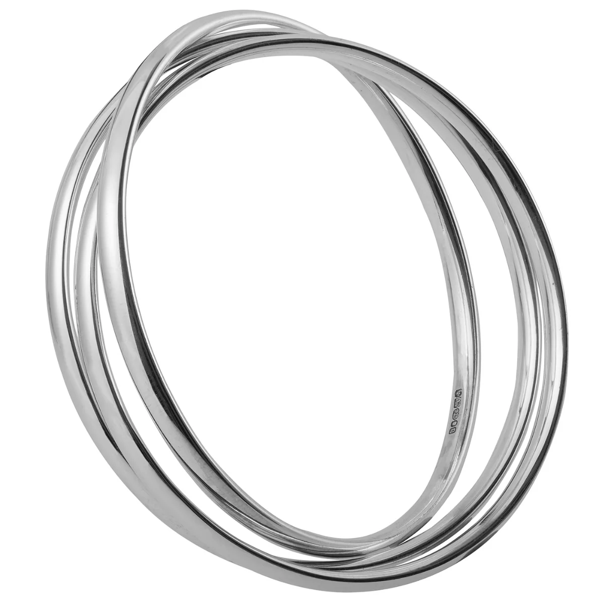 Russian Bracelet - Three Interlocking Silver Bangles - Image 4