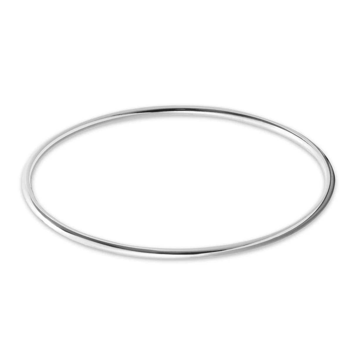 Silver Bangle No.1  - Skinny 2.5mm - Image 3