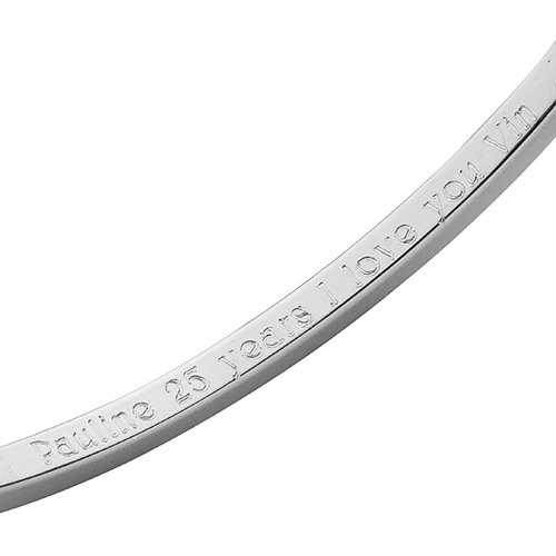 Silver Bangle No.2 - Classic Oval 4mm - Image 5