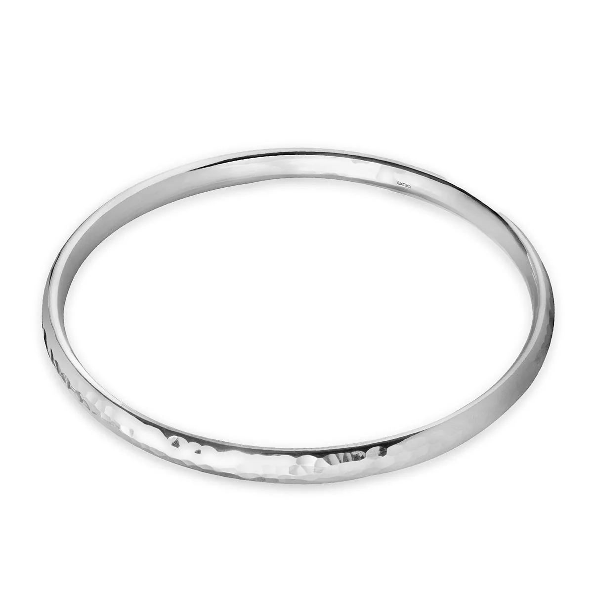 Silver Bangle No.2 - Classic Hammered 6mm - Image 4
