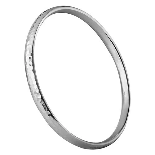 Silver Bangle No.2 - Classic Hammered 6mm - Image 6