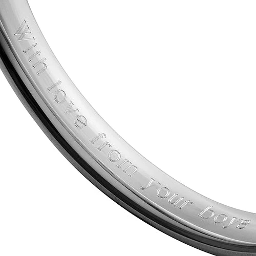 Silver Bangle No.2 - Chunky Hammered 8mm - Image 6