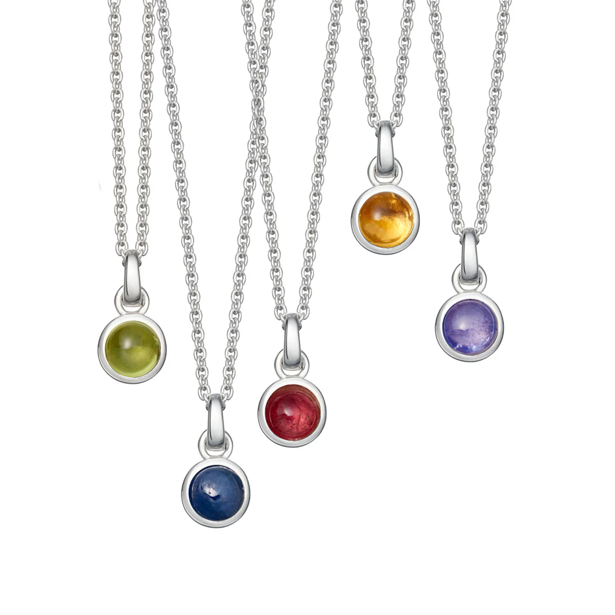 Sterling Silver Birthstone Necklace