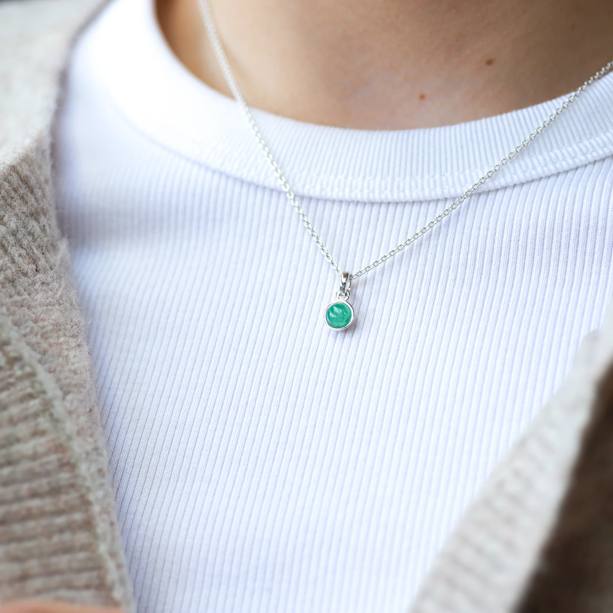 Sterling Silver Birthstone Necklace - Image 2