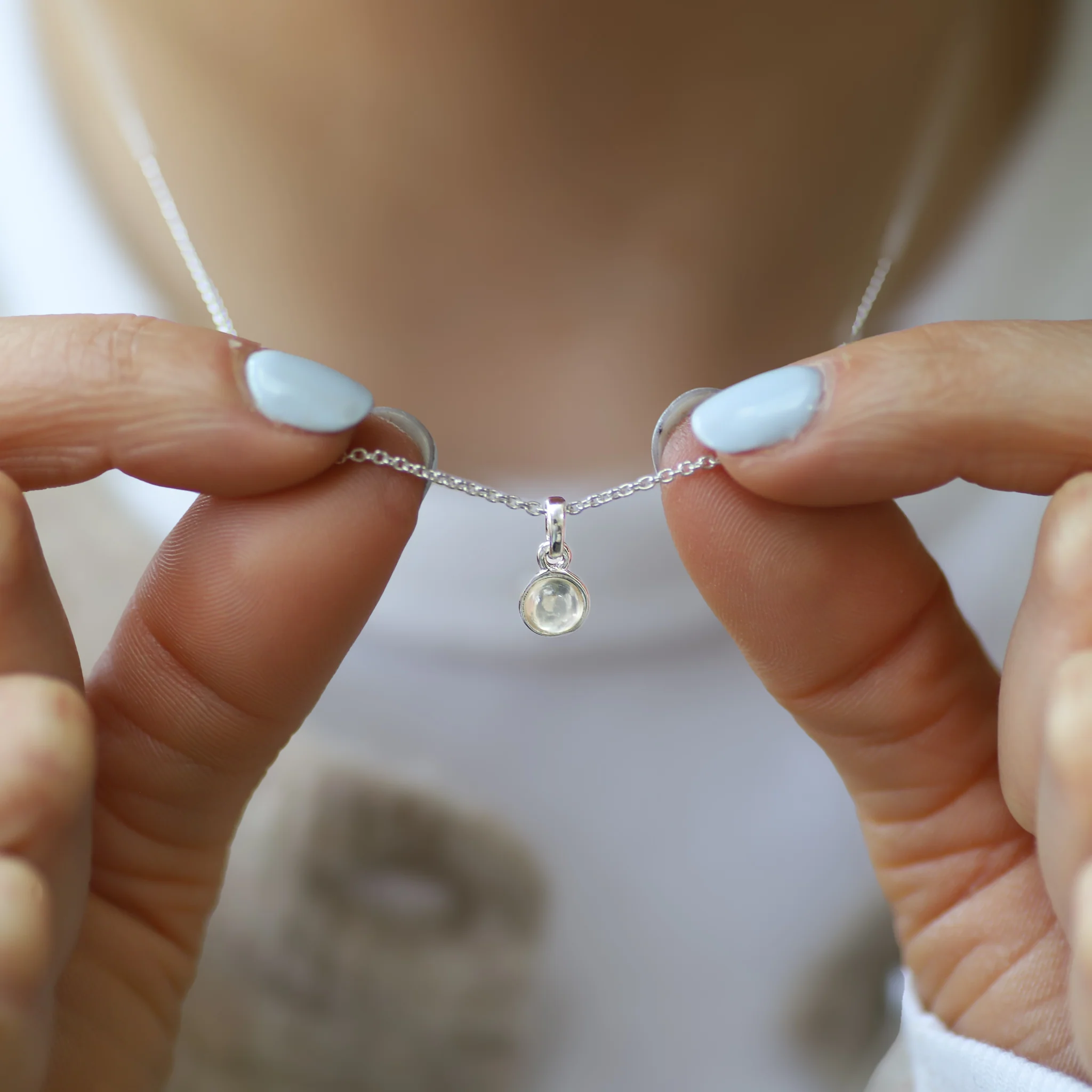 Sterling Silver Birthstone Necklace - Image 3