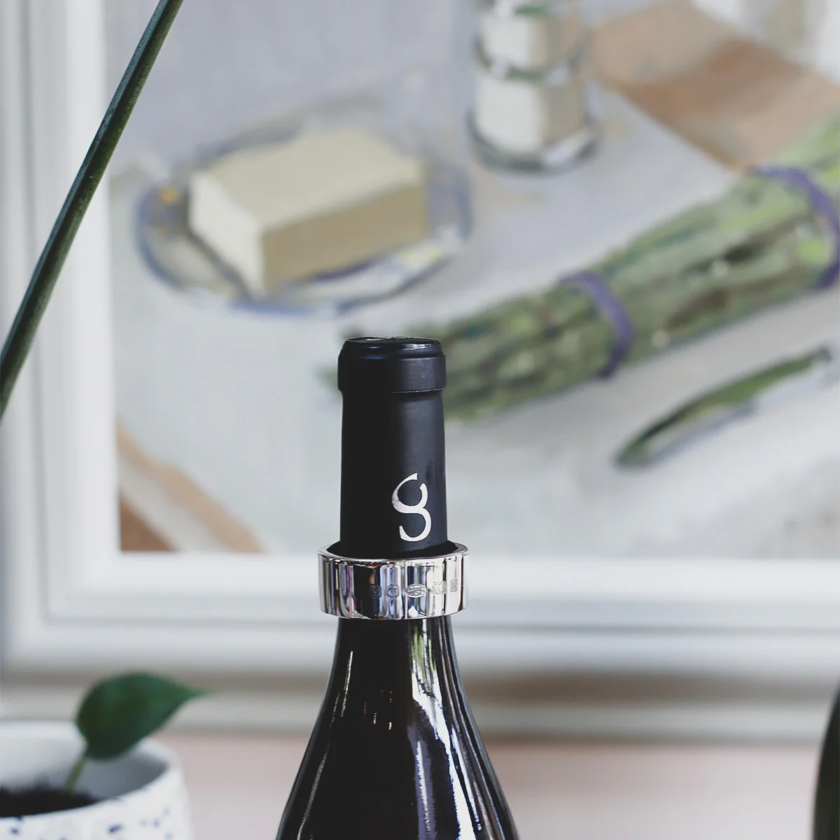 Sterling Silver Wine Bottle Collar - Image 2