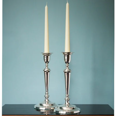 Silver Candlestick - V Stem 10.5" - Image 3