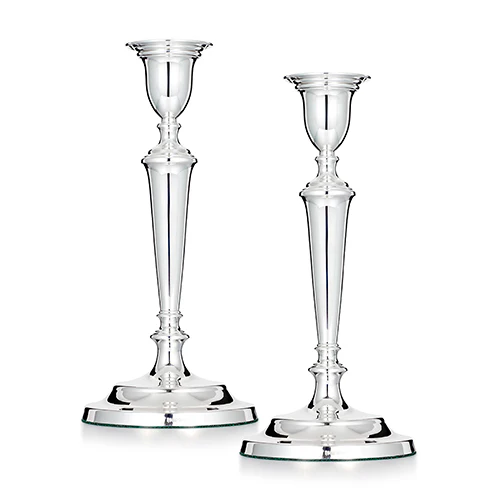 Silver Candlestick - V Stem 10.5" - Image 4