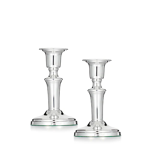 Silver Candlestick - V Stem 4.75" - Image 3