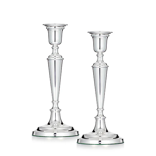 Silver Candlestick - V Stem 9" - Image 3
