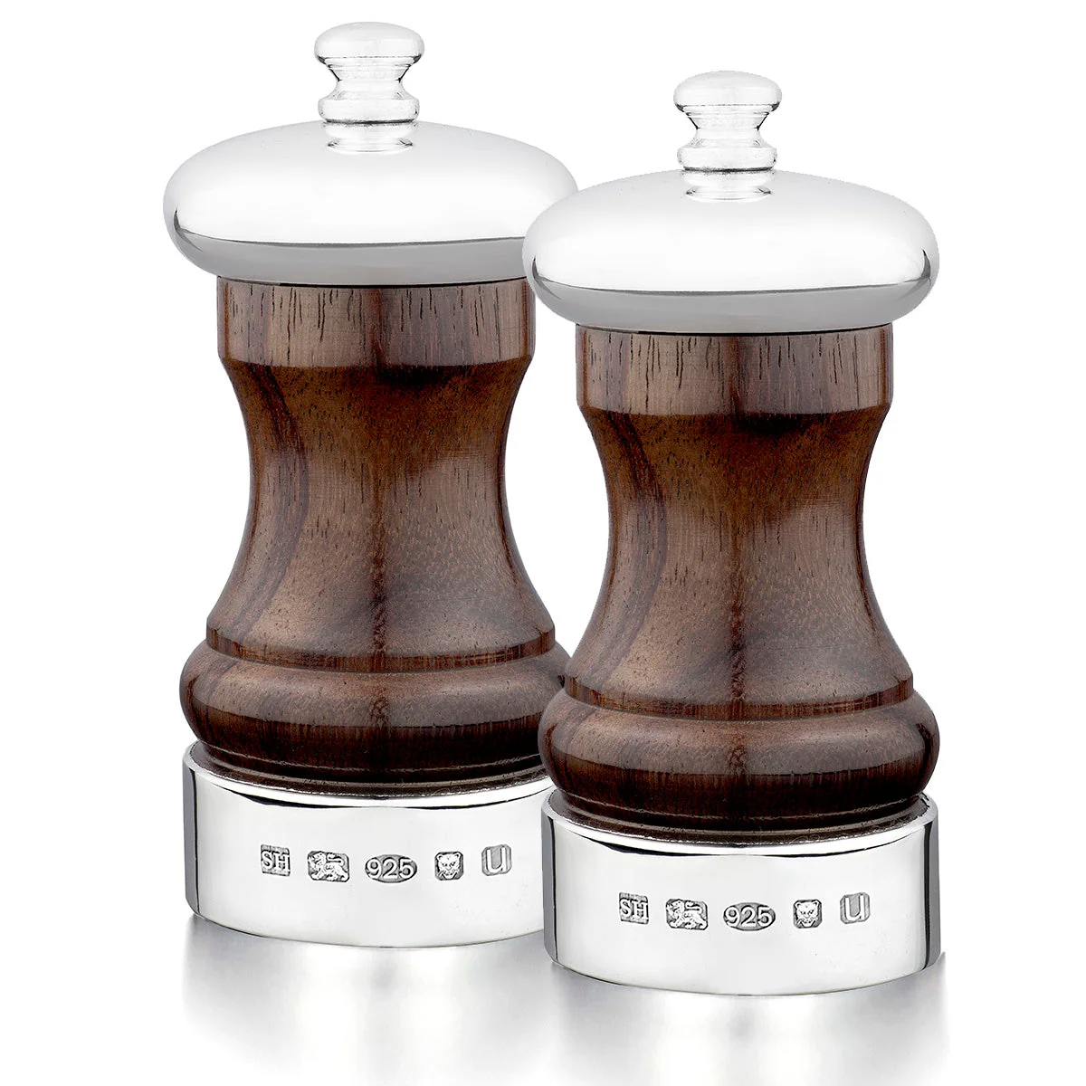 Silver Cap-Band & Rosewood Capstan 4" Peppermill - Image 3