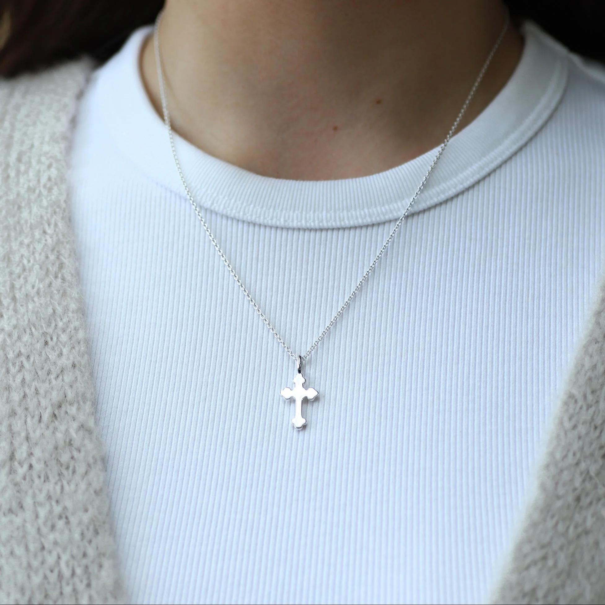 Sterling Silver Corinthian Cross Pendant - Image 3