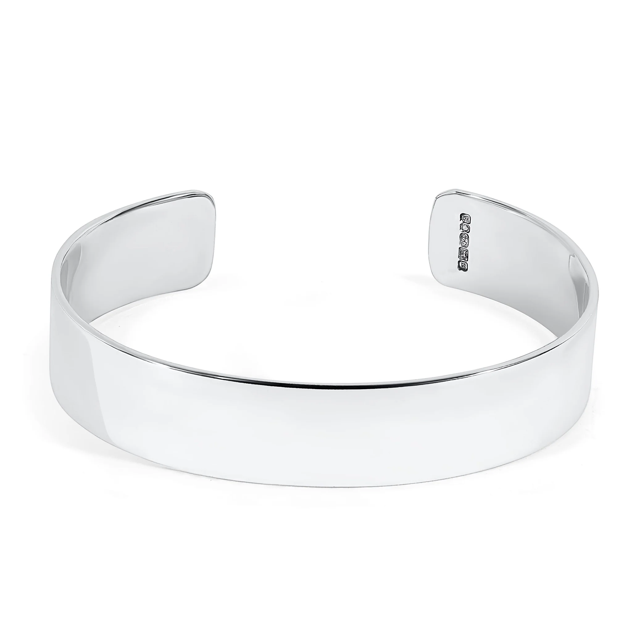 Men's Wide Sterling Silver Cuff No.7 - 13mm - Image 5