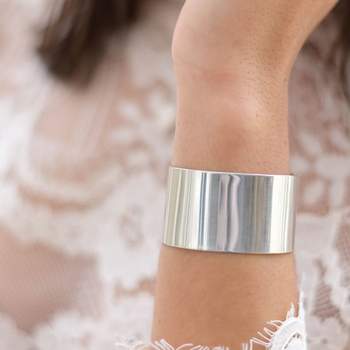 Silver Cuff No.1. Wide - Image 3