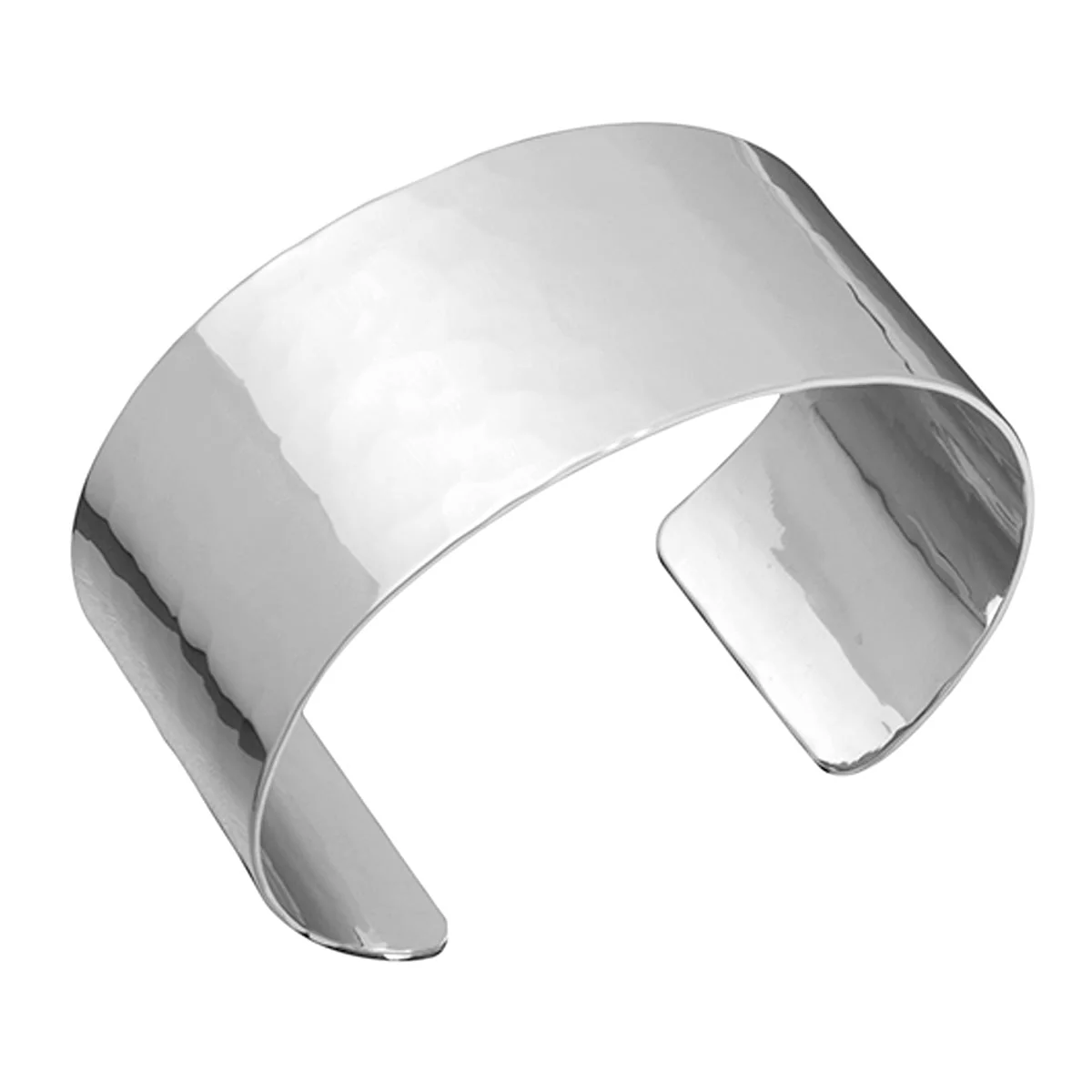 Silver Cuff No.1. Wide - Hammered - Image 5