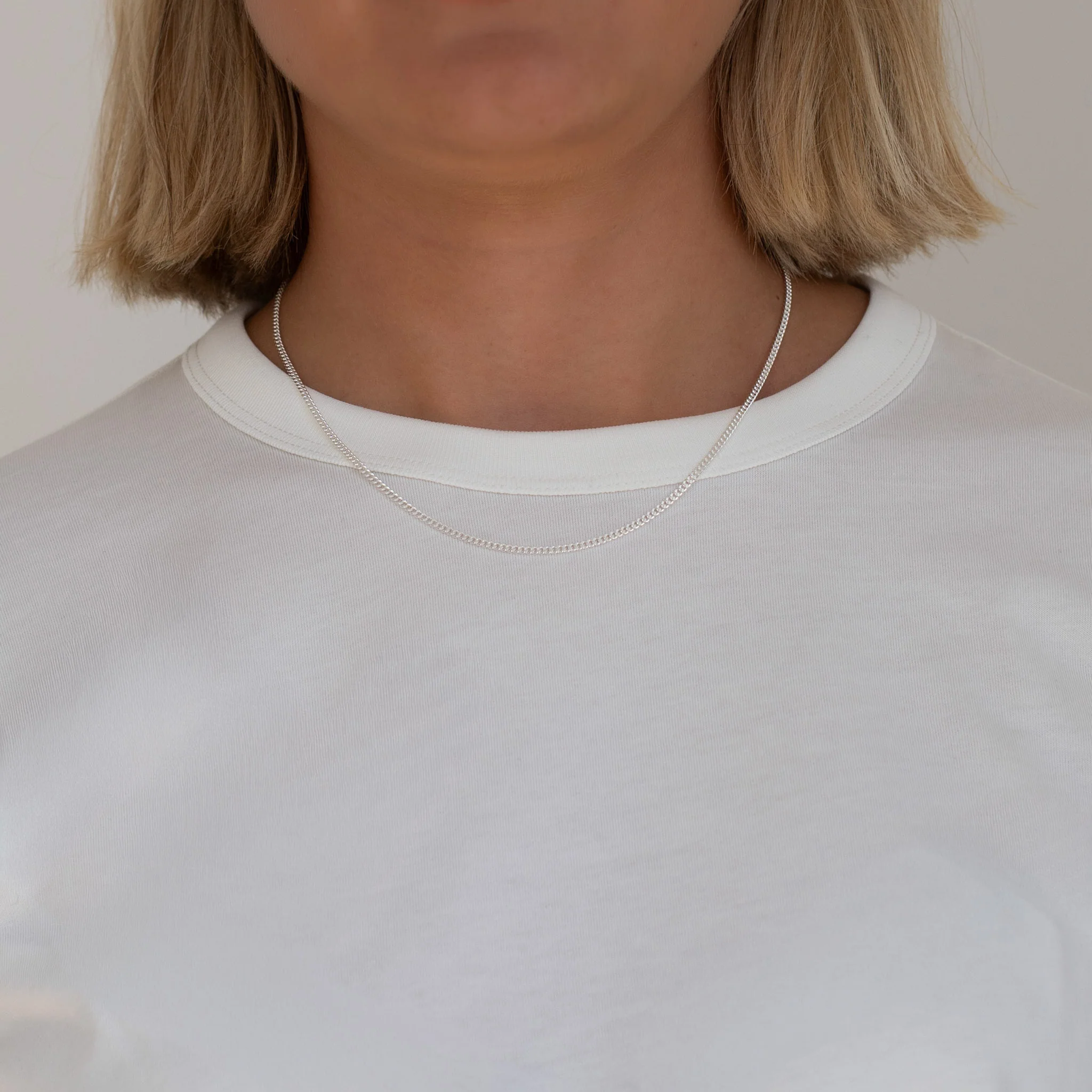 2mm Sterling Silver Curb Chain - Image 4