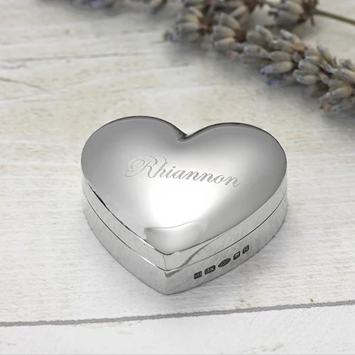 Sterling Silver Heart Box - Image 5