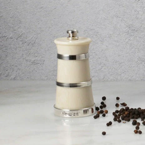 Silver & Ivorine Churn Peppermill - Image 3