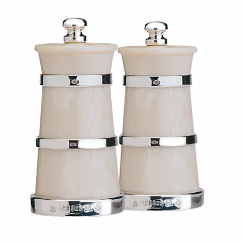 Silver & Ivorine Churn Peppermill - Image 4