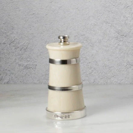 Silver & Ivorine Churn Peppermill - Image 5
