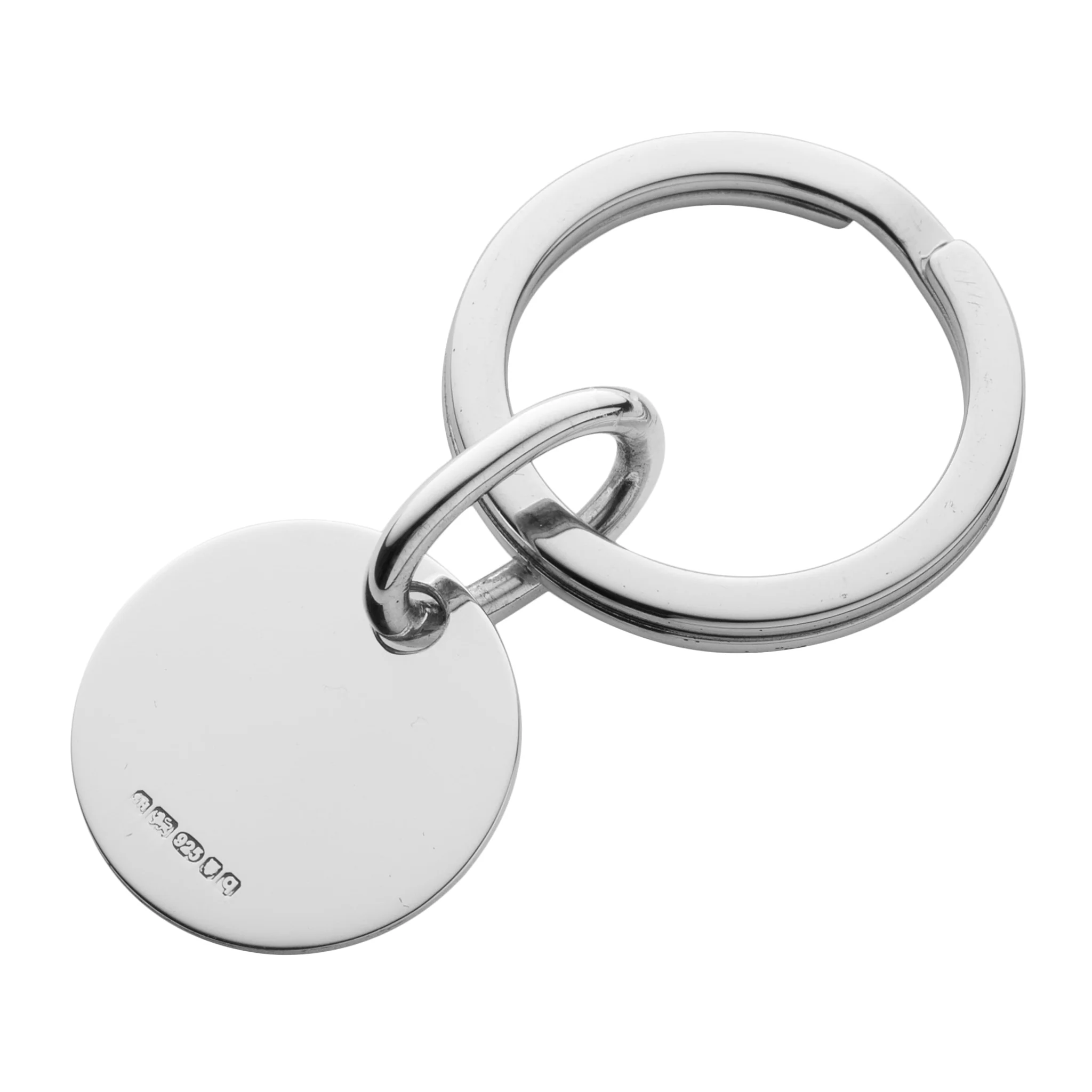 Sterling Silver Keyring - Small Round