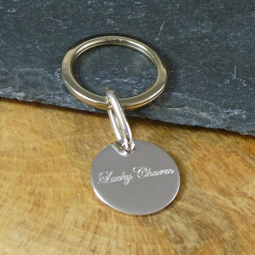 Sterling Silver Keyring - Small Round - Image 2