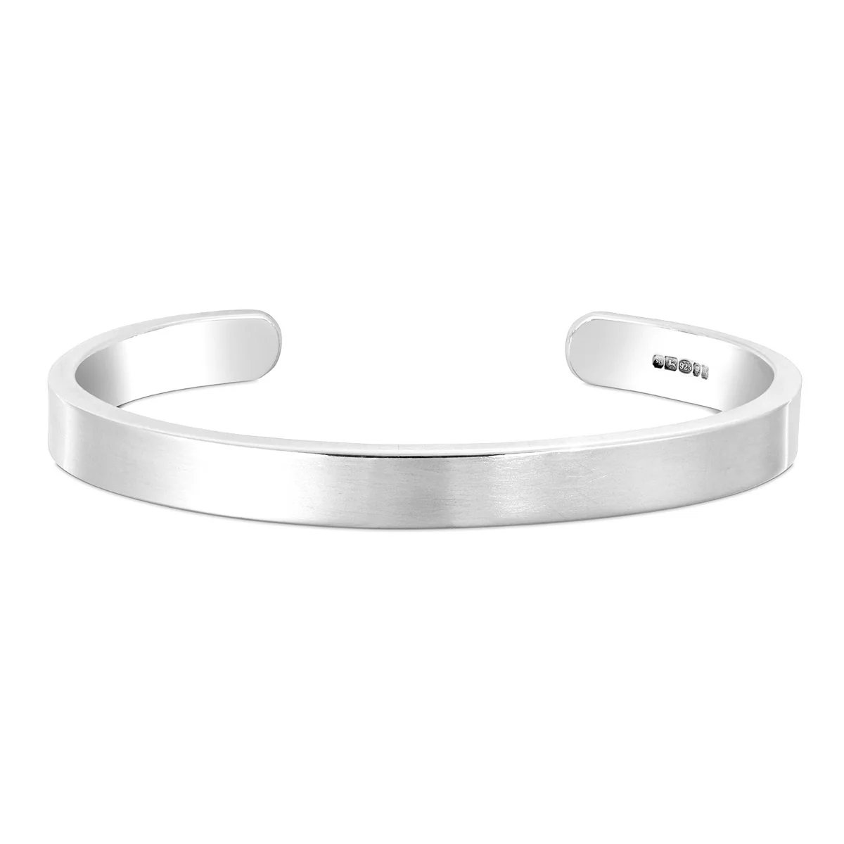 Men's Chunky Sterling Silver Cuff No.3 - 7mm Matt