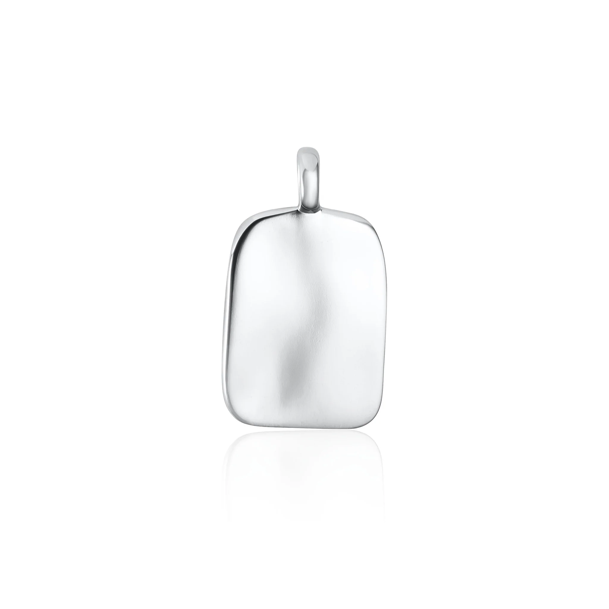 Silver Molten Dog Tag Pendant - Image 4