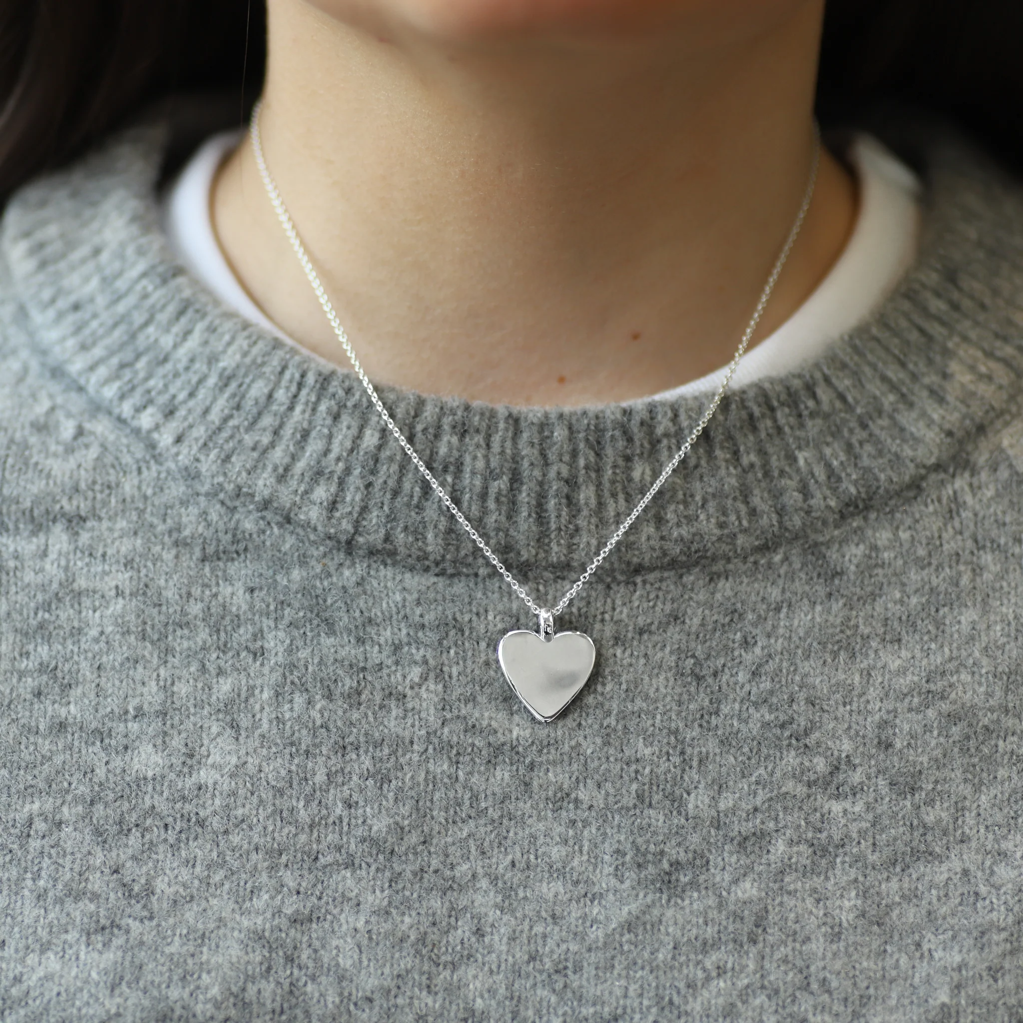 Sterling Silver Perfectly Imperfect Heart Pendant - Image 2