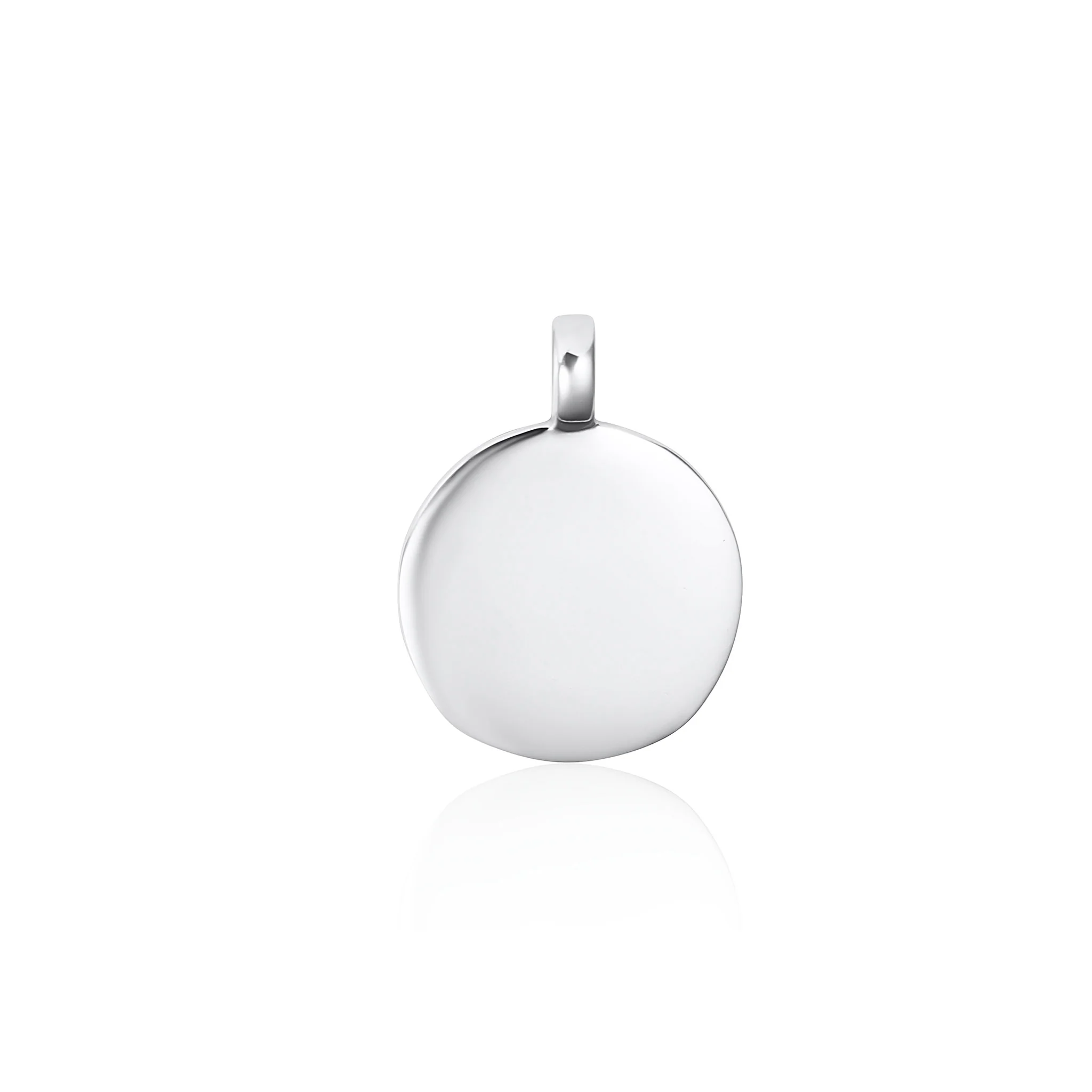 Sterling Silver Perfectly Imperfect Disc Pendant - Image 5