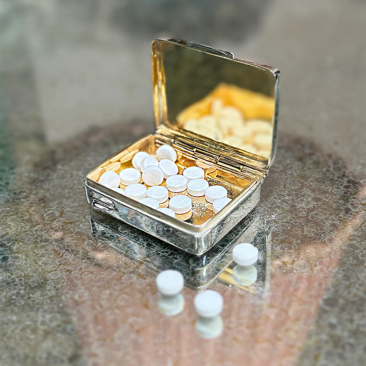 Sterling Sterling Silver Pill Box - Image 3