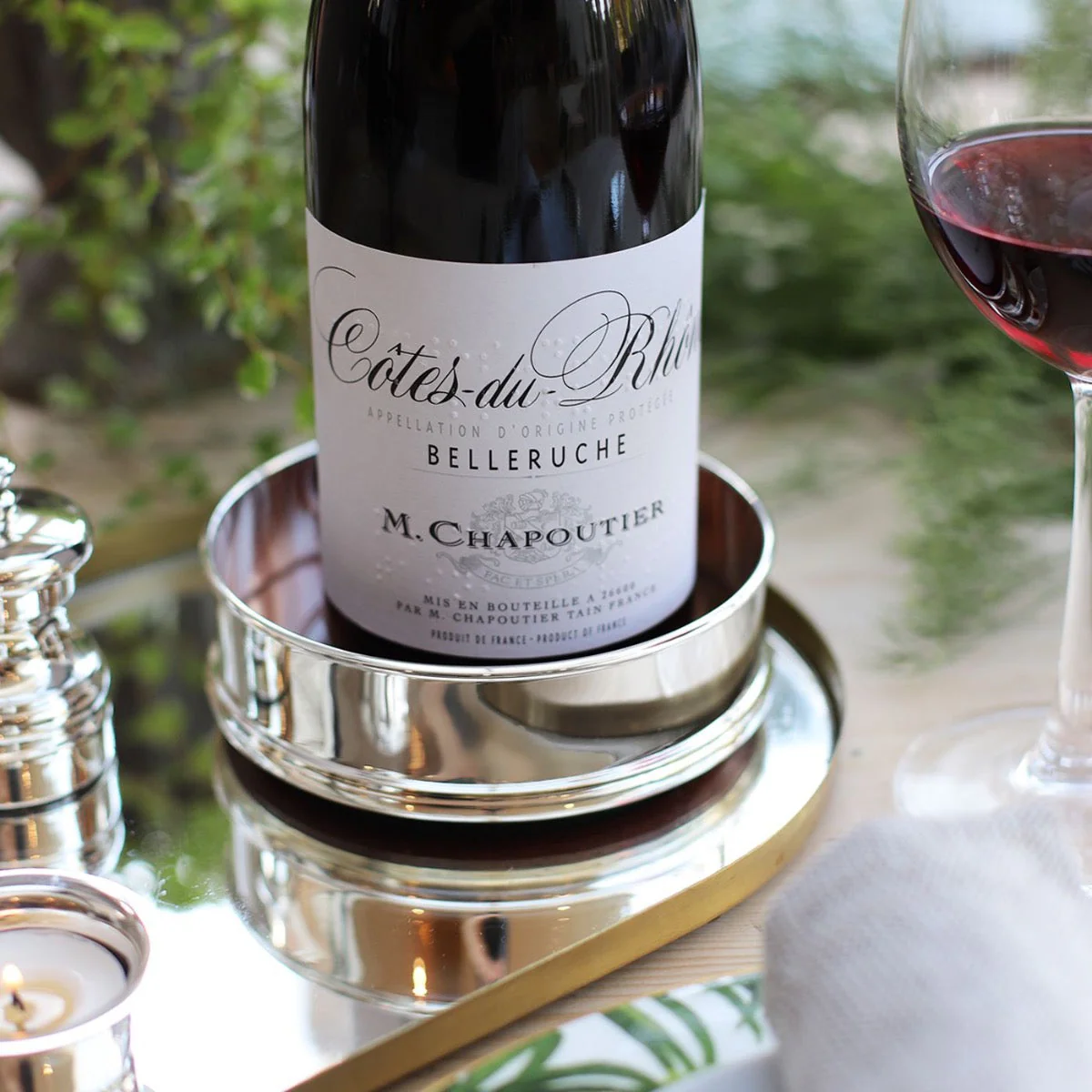 Silver Plated Wine Bottle Coaster - Image 2
