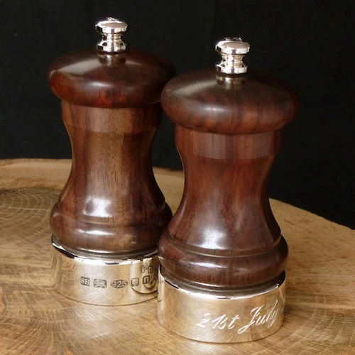 Silver & Rosewood Capstan 4" Peppermill - Image 3