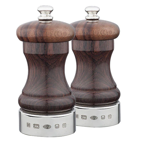 Silver & Rosewood Capstan 4" Peppermill - Image 4