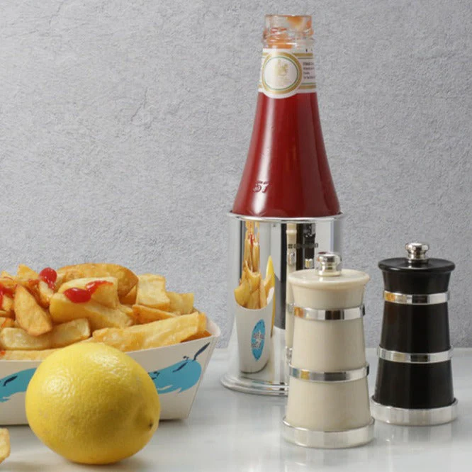 Silver Salt and Pepper Churns - Image 2