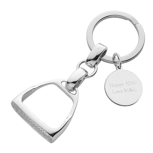 Sterling Silver Keyring - Stirrup - Image 3