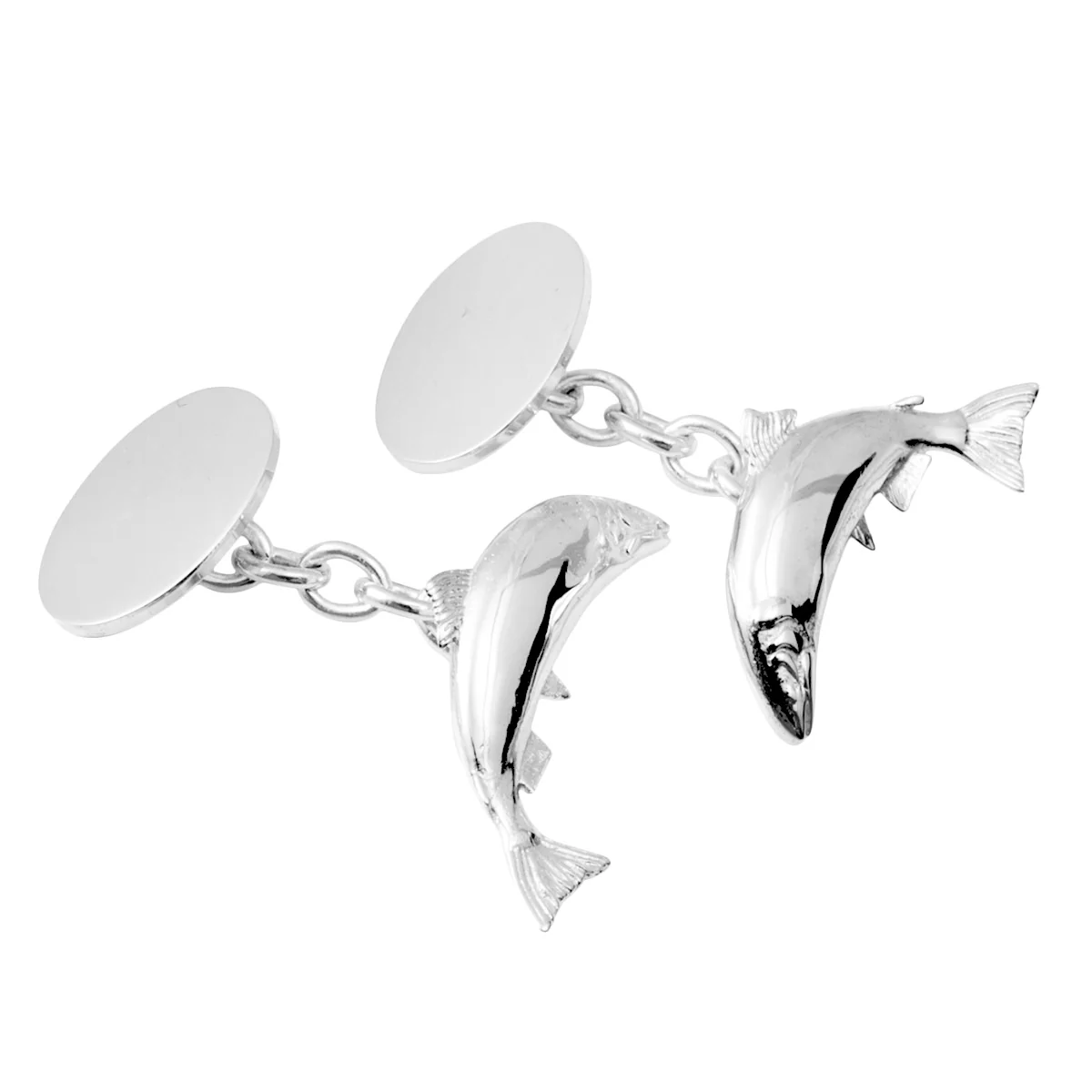 Silver Fish Cufflinks - Image 3