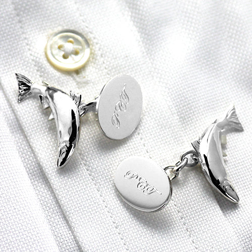 Silver Fish Cufflinks - Image 4