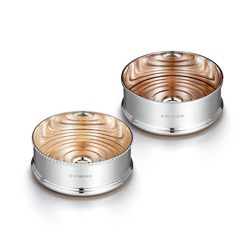 Silver Wine Coaster - Deluxe Plain - Image 2