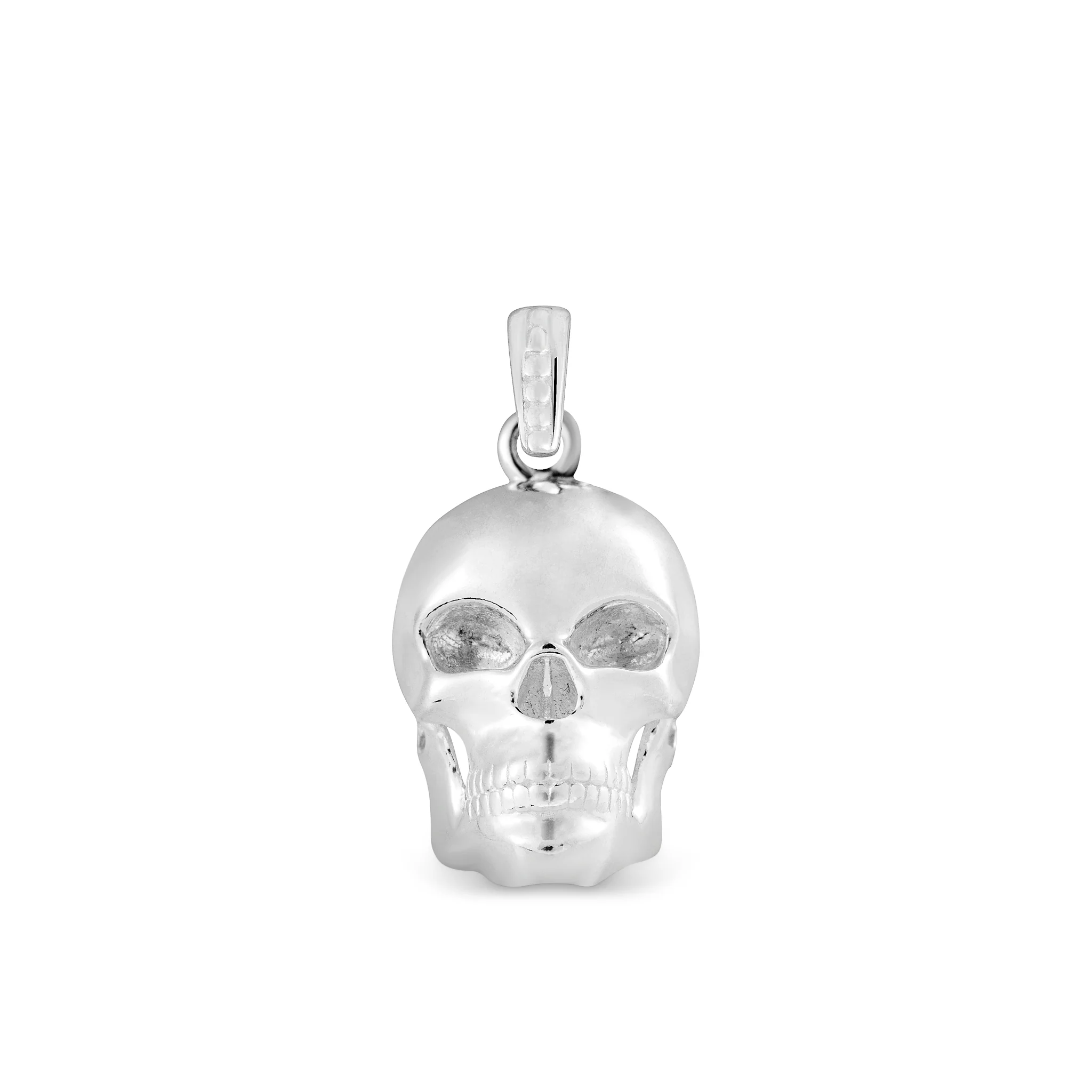 Solid Silver Skull Necklace - Image 3